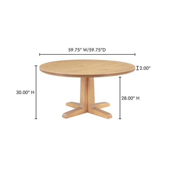 English Elm Charles Solid Pine Square Dining Table Seats 6 Natural Grain Farmhouse Kitchen B2769S00014