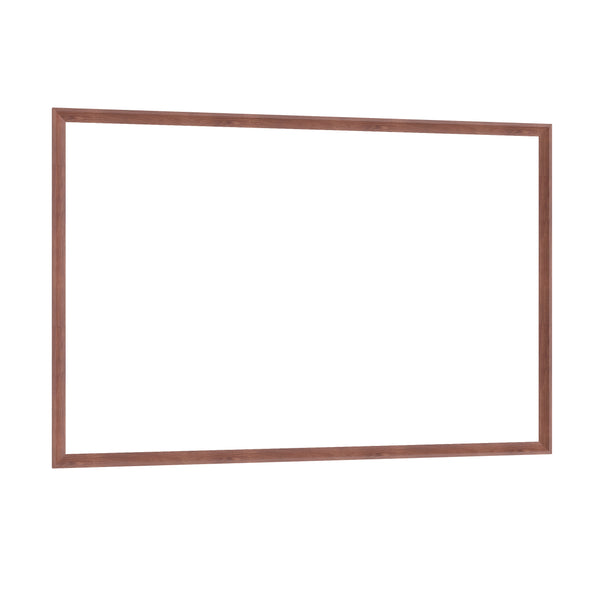 English Elm 60"X40" Oversized Modern Rectangle Mirror With Walnut Frame - Versatile Wall-Mounted Style For Any Room W708P297661