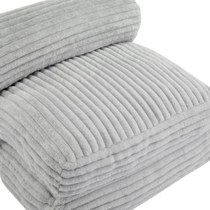 English Elm Christopher Knight Home® - Latina Cloud-Like Foldable Bean Bag Lounge Chair with Cylindrical Pillow, Light Gray Comfort Retreat N775P265519G