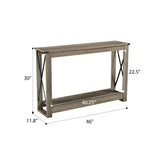 Wallace & Bay Farmhouse Style Grant Tan Sofa Table | Easy Assembly, Taupe Finish | 46