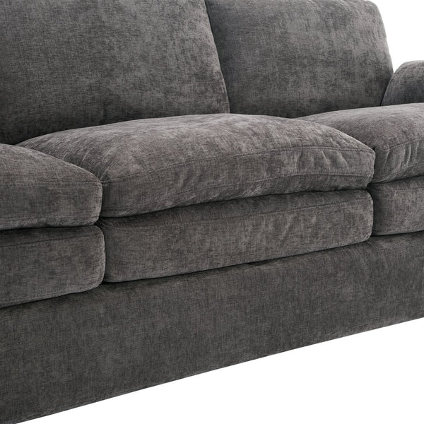 English Elm 68.1" Cozy Upholstered Loveseat Sofa with Double-Layer Cushions, Deep Seating, Chenille Comfort & Support Grey N719P251496E