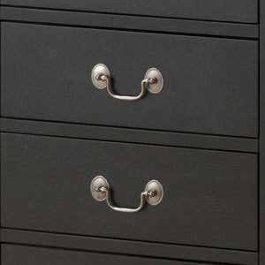 English Elm Elegant Traditional Storage Dresser with Durable Particle Board Construction, 33"H x 60"W x 18"D, Chic Finish, Timeless Appeal Black 53 L x 24 W x 19 H B078108215