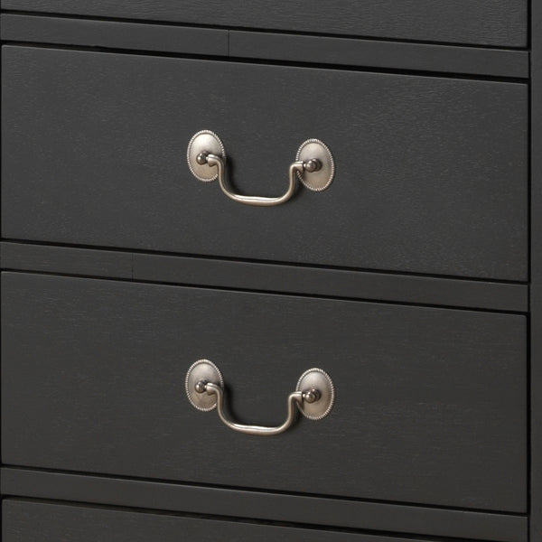 English Elm Elegant Traditional Storage Dresser with Durable Particle Board Construction, 33"H x 60"W x 18"D, Chic Finish, Timeless Appeal Black 53 L x 24 W x 19 H B078108215