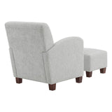 OSP Home Furnishings Aiden Chair & Ottoman Herringbone  Smoke