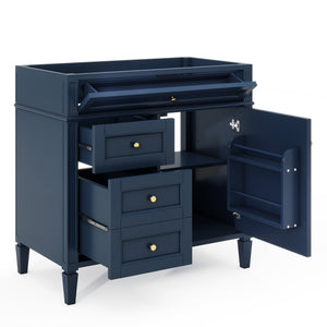 English Elm 36'' Modern Bathroom Vanity Cabinet With 2 Drawers & Tip-Out Drawer, Solid Wood Frame & Style N710P256582C
