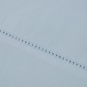 JLA Home Madison Park - Deep Premium 500TC Egyptian Cotton Sateen Sheet Set with Deep Pockets, Hemstitch Detail, OEKO-TEX Certified Blue MP20-8229