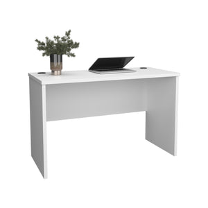 English Elm Writing Desk Sleek 47.2" Workstation with Sturdy Legs, Engineered Wood Finish for Home Offices White 52.76 L x 25.98 W x 3.54 H B097P296853