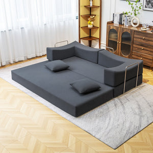 English Elm 2-In-1 Convertible Modular Sofa Bed With Memory Foam - Effortless Comfort & Style For Any Space! W3653P355639