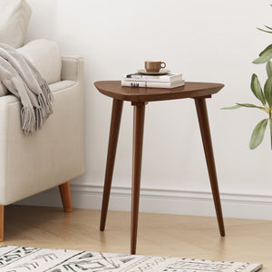 English Elm Christopher Knight Home® - End Table - Mid-Century Modern Walnut Side Table With Guitar-Pick Top & Splayed Legs For Small Spaces N771P221039T