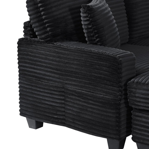 English Elm Sectional U-Shaped Sofa 125.2" With Movable Ottoman & Storage Pockets For Modern Living Room Comfort N719S002080B-GIGA