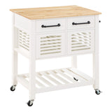 OSP Home Furnishings Stafford Kitchen Cart White