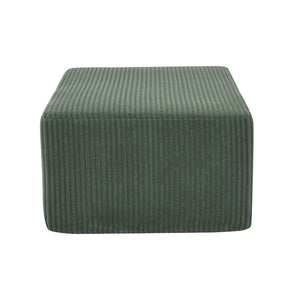 English Elm Full Corduroy Upholstered Ottoman Low Profile Footrest for Relaxed Living Rooms B2748P418064