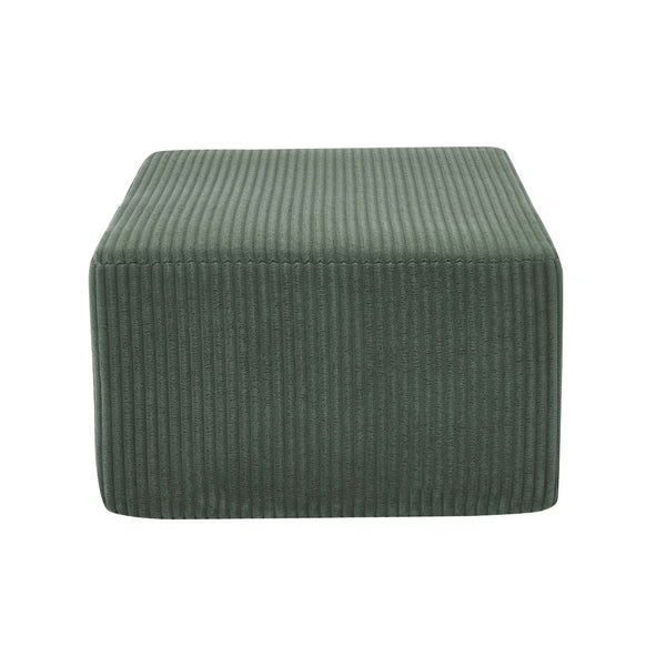 English Elm Full Corduroy Upholstered Ottoman Low Profile Footrest for Relaxed Living Rooms B2748P418064