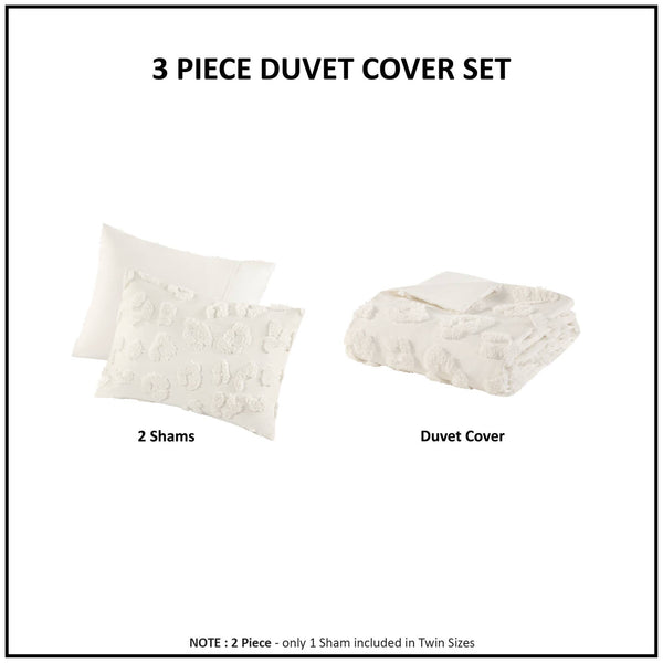 English Elm Animal Chenille Duvet Cover Set For King/Cal King Beds - Cozy, Textured, And Easy Care Bedding Solution B035P294497