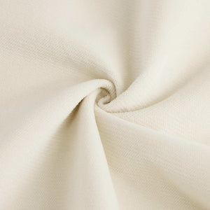 English Elm U Shaped Cloud Couch Velvet Sectional 4-Seater with Movable Ottomans, Deep Comfort, Cream Cozy Lounge W714S01076