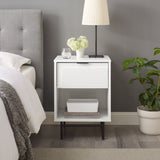 18" Contemporary 1-Drawer Nightstand White JKBNSW Walker Edison