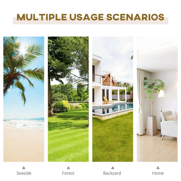 English Elm Outsunny 10' Wooden Hammock With Stand – Boho-Chic Outdoor Bed For Relaxation On Patios & Balconies W2225P174063-GIGA