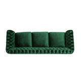 Christopher Knight Home® - Noble House - - Durable 3-Seater Emerald Velvet Sofa, Combining Luxurious Comfort With Timeless Design, Perfect For Elegant Living Spaces, Featuring Plush Upholstery For Relaxation And A Touch Of Sophisticated Style