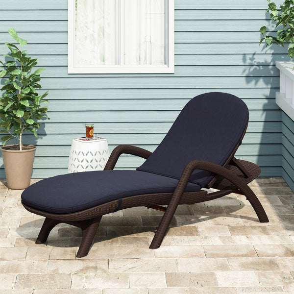 English Elm Christopher Knight Home® - 68020.00Cush-Navy Stylish Outdoor Chaise Lounge Cushion Set – Water-Resistant, Easy Care, Comfortable! N775P230183N