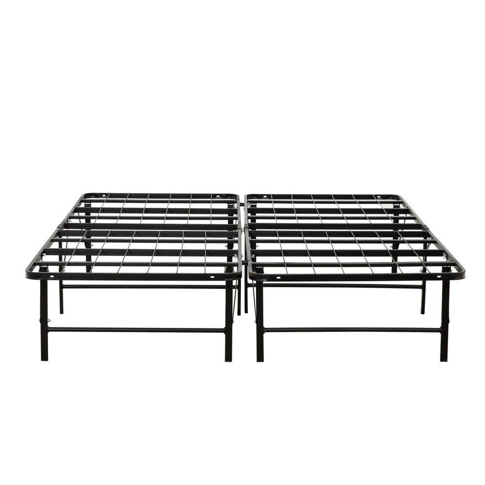 English Elm Bedroom Metal Mattress Foundation Bed Frame Full Size Durable Support Under-Bed Storage Easy Assembly Black 37 L x 27 W x 6 H B011P207119