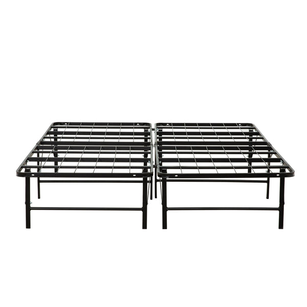 English Elm Metal Metal Mattress Foundation Bed Frame Cal King Size Sturdy Steel Support with Under-Bed Storage 92-inch Black 41 L x 30 W x 6 H B011P204498