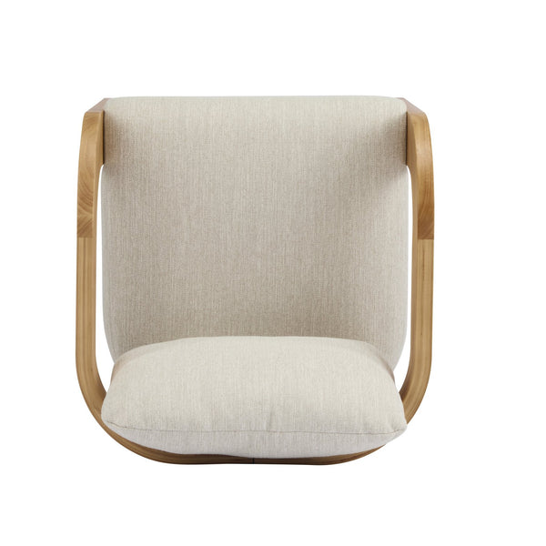 English Elm Christopher Knight Home® - 2-Pack Dining Chairs with Pillow Back and Curved Arms, Foam Seat Comfort, Sturdy Rubber Wood Frame Beige+Natural N779P298399B