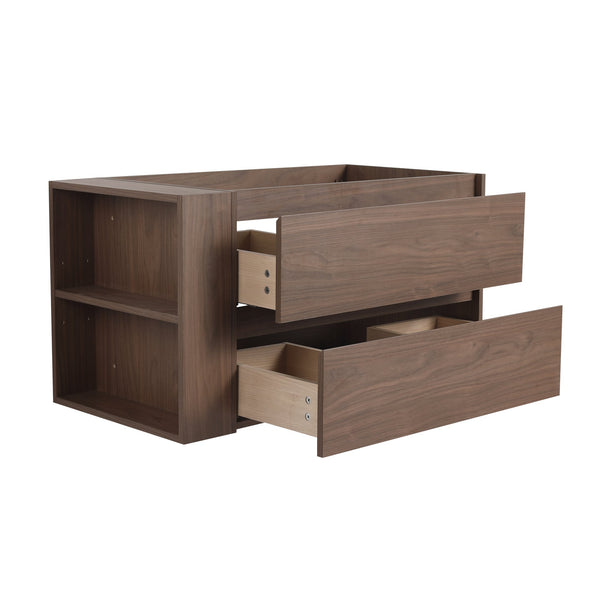 English Elm 36"Wall Modern Bathroom Vanity Cabinet with Adjustable Side Shelf, Soft-Close 2/3 Drawers, Water-Resist W999P168517