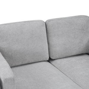 English Elm Swivel Barrel Accent Chair Chenille Tufted Round Club Seat for Living Room Lounge Grey N719S002310E