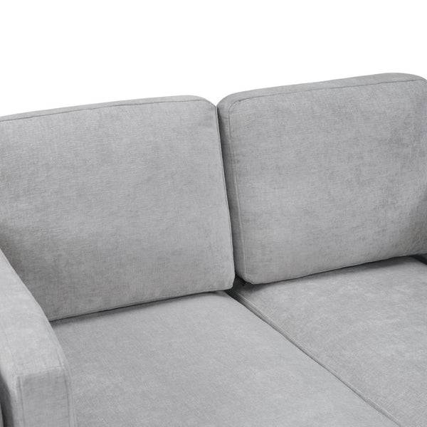 English Elm Swivel Barrel Accent Chair Chenille Tufted Round Club Seat for Living Room Lounge Grey N719S002310E