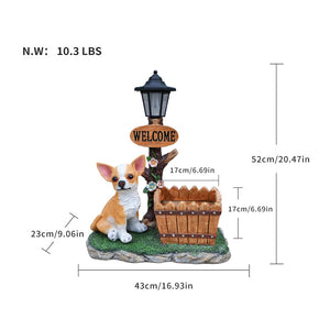 English Elm Sitting Corgi Resin Planter Sculpture Whimsical Porch Garden Decor with Succulent Cavity W5398P464244