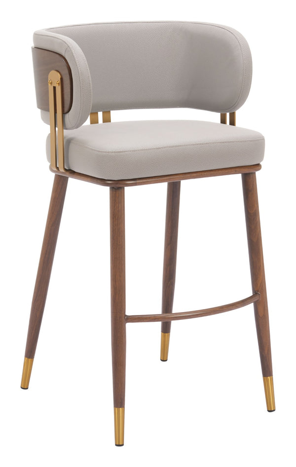 Brew Contemporary Fabric Chair with Steel Frame and Faux Wood Laminate for Elegant Dining Spaces