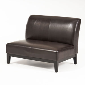 English Elm Love Seat Pu Leather Compact Loveseat with Tapered Rubberwood Legs for Apartments N771P262600W