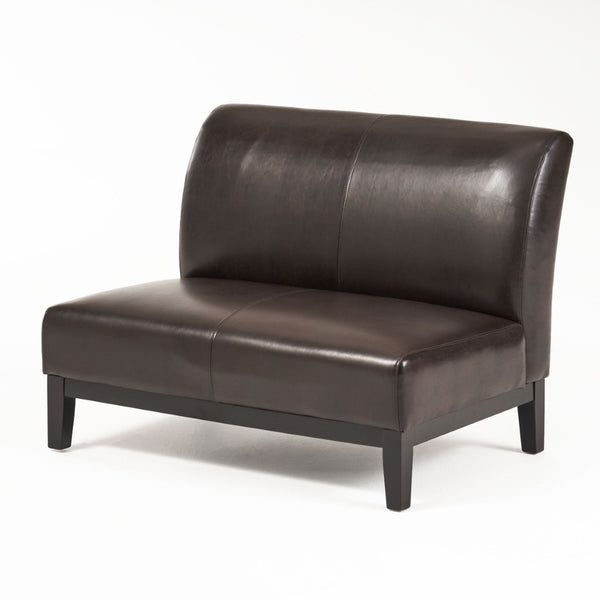 English Elm Love Seat Pu Leather Compact Loveseat with Tapered Rubberwood Legs for Apartments N771P262600W