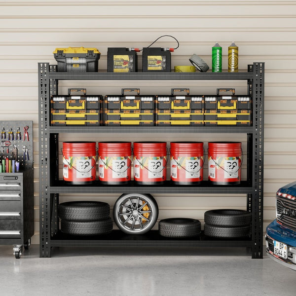 English Elm Heavy Gauge Steel Industrial Shelving Unit 6000 Lb Capacity Warehouse Garage Rack T2398S00004