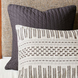 INK+IVY Rhea Mid-Century Cotton Jacquard Duvet Cover Mini Set II12-1040 Ivory/Charcoal