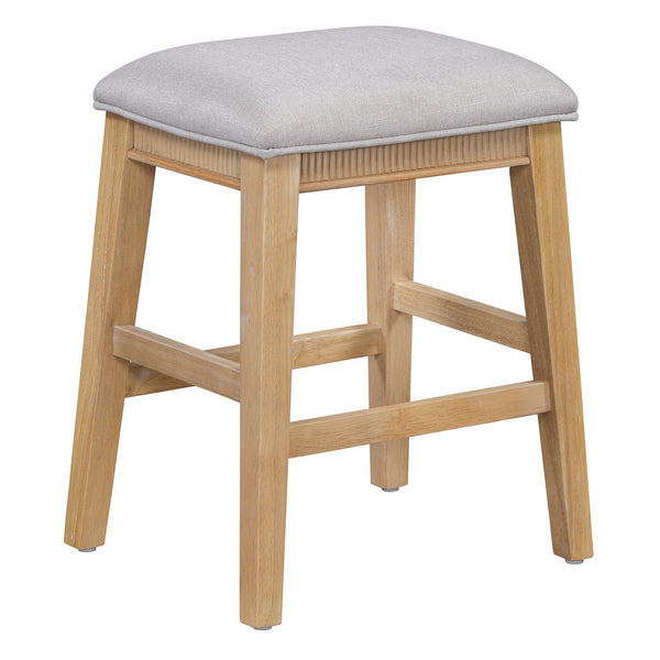 English Elm TREXM Retro 4-Piece Bar Dining Set with 3 Storage Drawers, Compact Counter Height Space-Saver Natural ST000135AAN