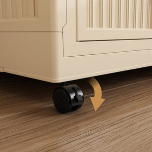 English Elm Portable Wardrobe Closet Organizer - Modular Storage With 9 Cubes, 2 Hanging Rods & Lockable Casters W2699P327124-GIGA