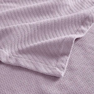 JLA Home Madison Park - Blanket crafted from premium Liquid Cotton for ultra-soft, breathable, OEKO‑TEX certified comfort year-round Lilac MP51N-6027