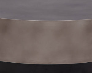 Sunpan Bernaby Coffee Table - Contemporary Round Design with Hand-Painted Metal Top and Unique Craftsmanship Gunmetal