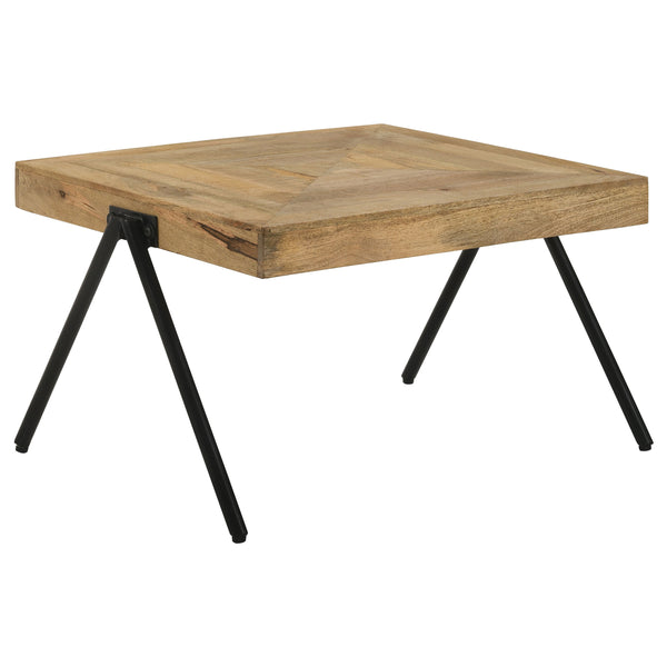 English Elm Avery Natural Mango Wood Coffee Table With Sturdy Metal Legs For Modern Rustic Living Spaces B062P344948
