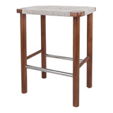 New Pacific Direct Elio Wood Counter Stool w/ Rope Cinnamon Brown/Sand Lace 20 x 15 x 26