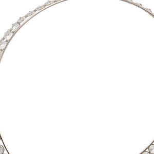 Homeroots 16" Silver And Faux Crystal Bling Ring Basket   480008