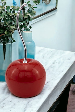 Homeroots 21" Red And Silver Aluminum Tabletop Sculpture  Aluminum 480033