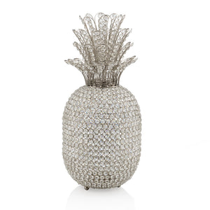 Homeroots 23" Glam Bling Faux Crystal And Silver Pineapple  Faux Crystal,Faux Silver 480041