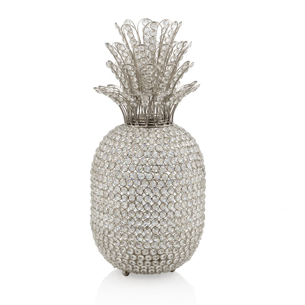 Homeroots 23" Glam Bling Faux Crystal And Silver Pineapple  Faux Crystal,Faux Silver 480041