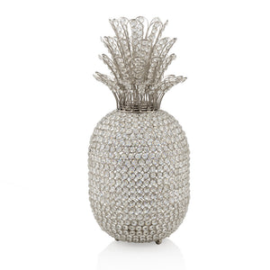 Homeroots 23" Glam Bling Faux Crystal And Silver Pineapple  Faux Crystal,Faux Silver 480041