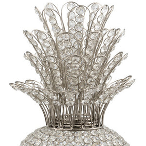 Homeroots 23" Glam Bling Faux Crystal And Silver Pineapple  Faux Crystal,Faux Silver 480041