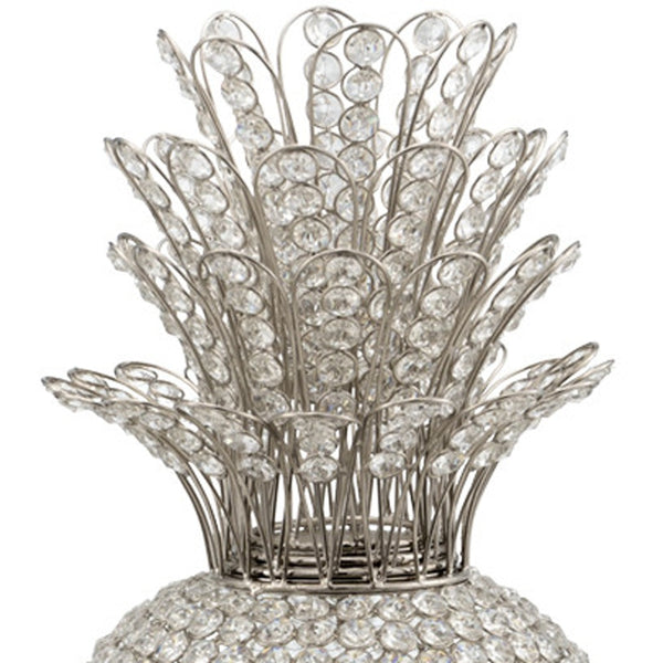 Homeroots 23" Glam Bling Faux Crystal And Silver Pineapple  Faux Crystal,Faux Silver 480041