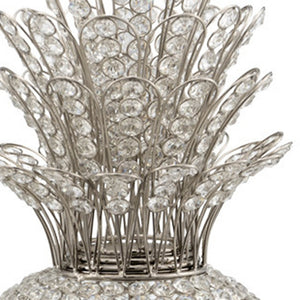 Homeroots 23" Glam Bling Faux Crystal And Silver Pineapple  Faux Crystal,Faux Silver 480041