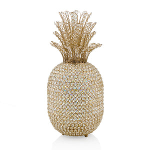 Homeroots 23" Glam Bling Faux Crystal And Gold Pineapple  Faux Crystal,Faux Gold 480042